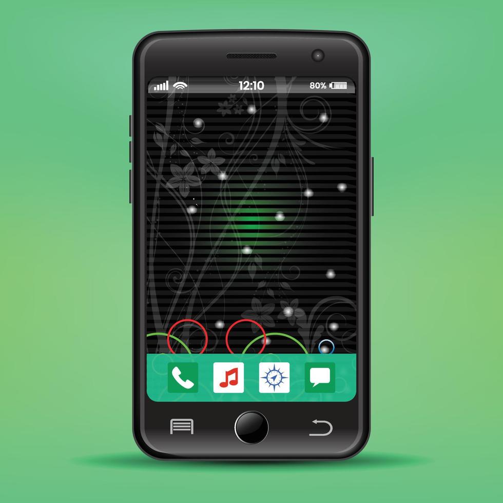 Mobile phone vector, mobile layout  with icon vector illustration