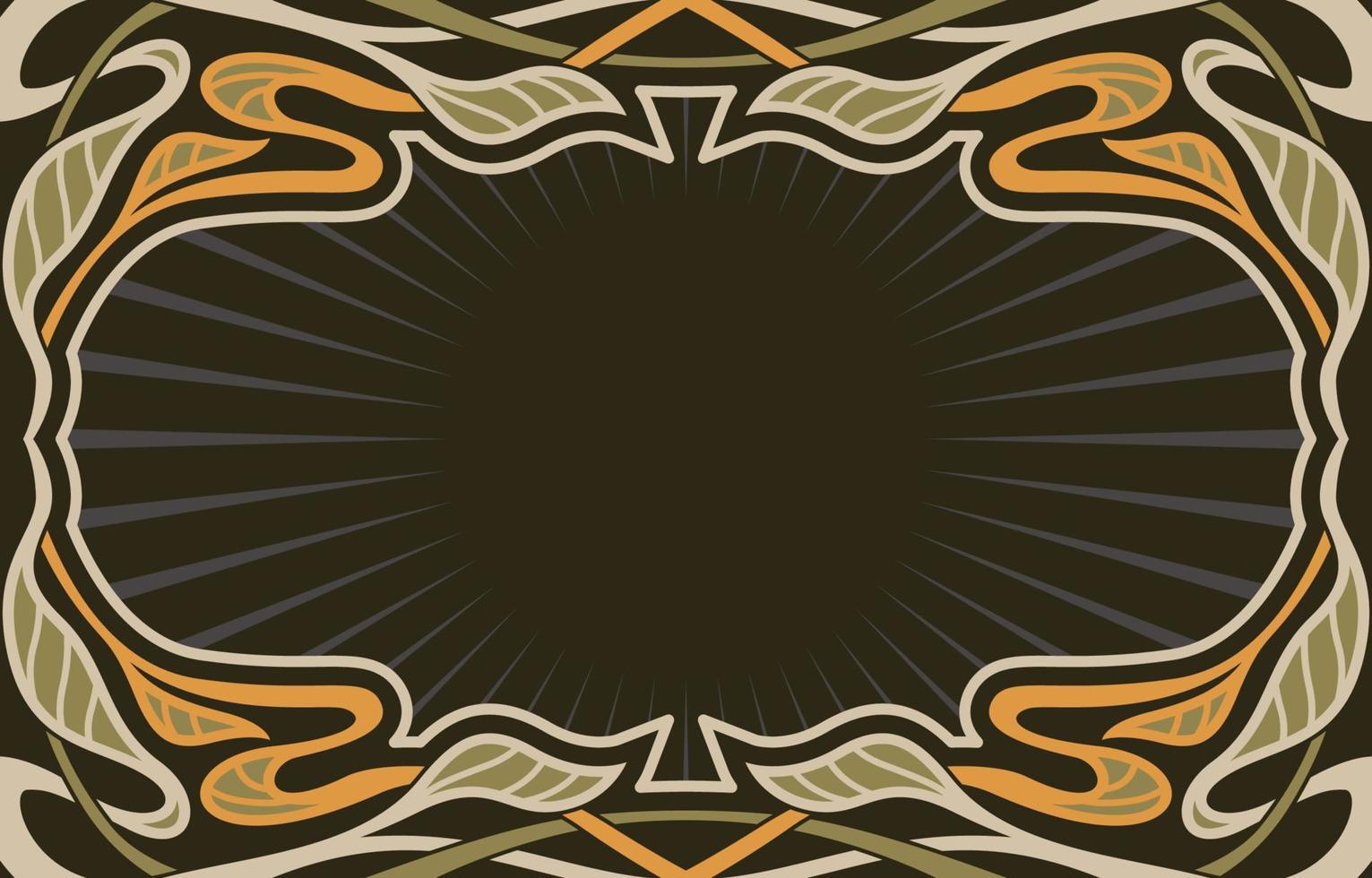 Art Nouveau Concept Art Frame Background vector