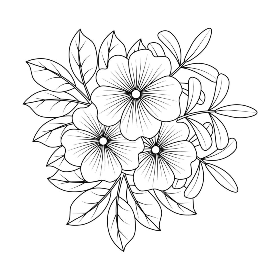 Colouring Page With Flowers Stock Illustration - Download Image