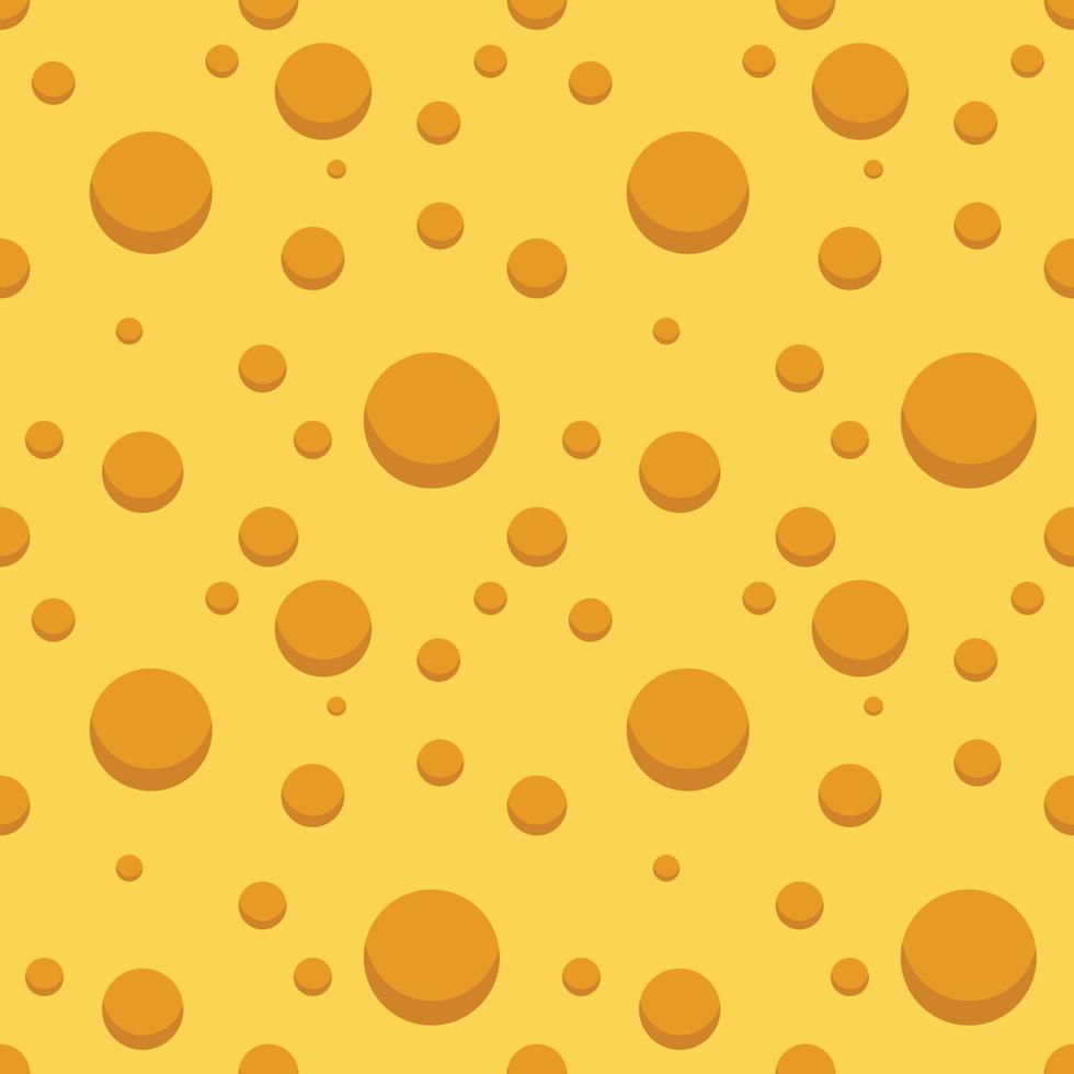 Seamless cheese texture background. Template for your design. A piece of delicious cheese. Vector illustration.
