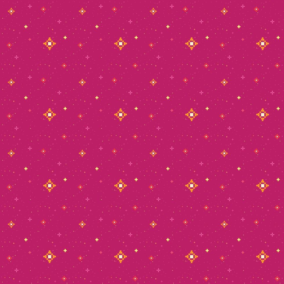 Seamless boho pattern with stars on a pink background, astrology. Magic cosmic sky, abstract esoteric ornament. Graphic design for decorating, wallpaper, fabric and etc. Vector illustration.