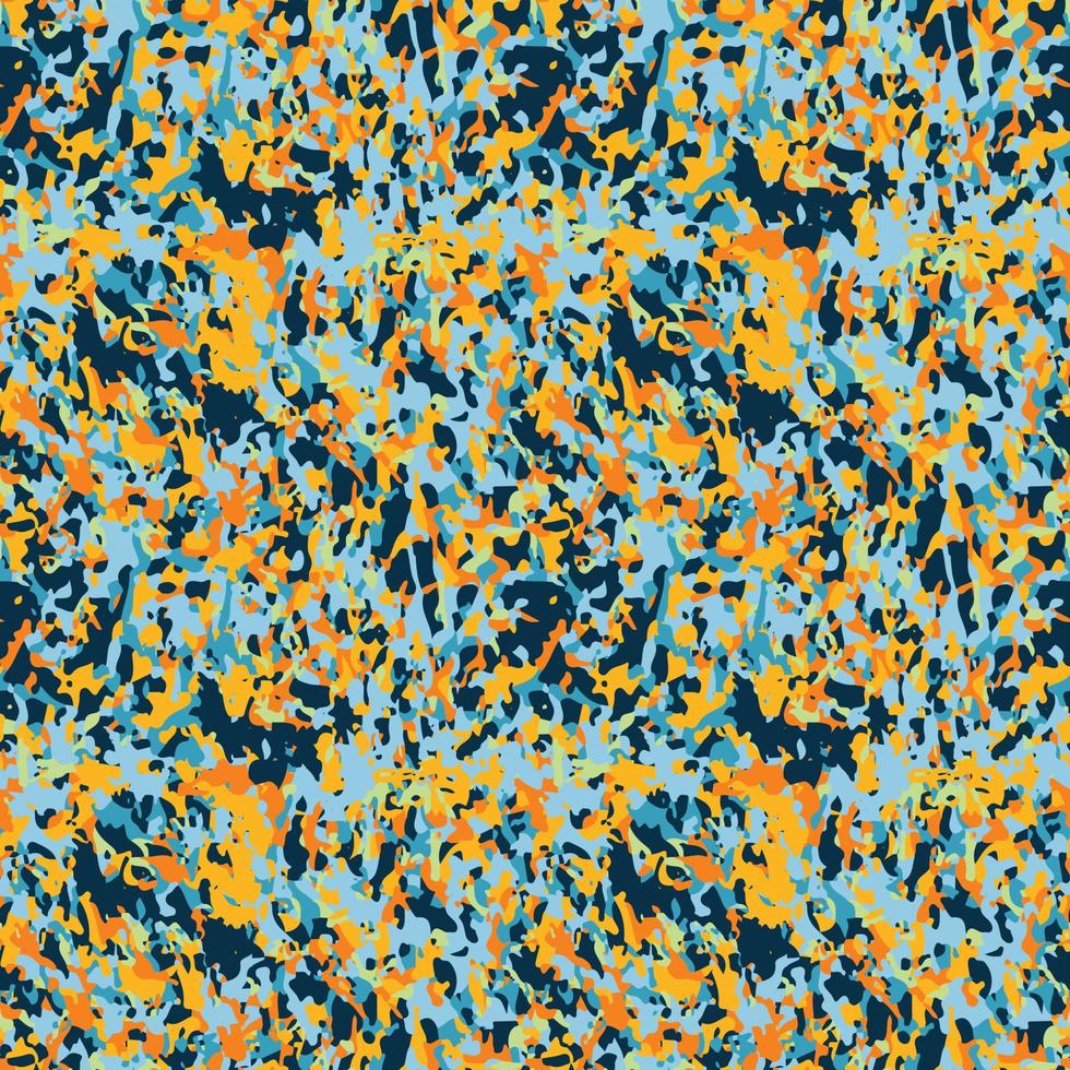 Colorful abstract grunge seamless pattern. Camo style. Vector illustration.