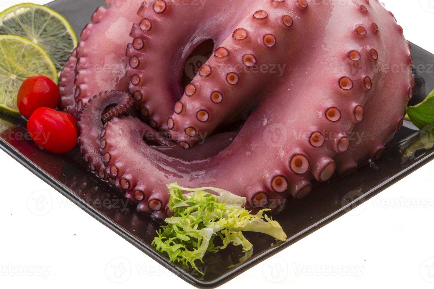 Large boiled octopus photo