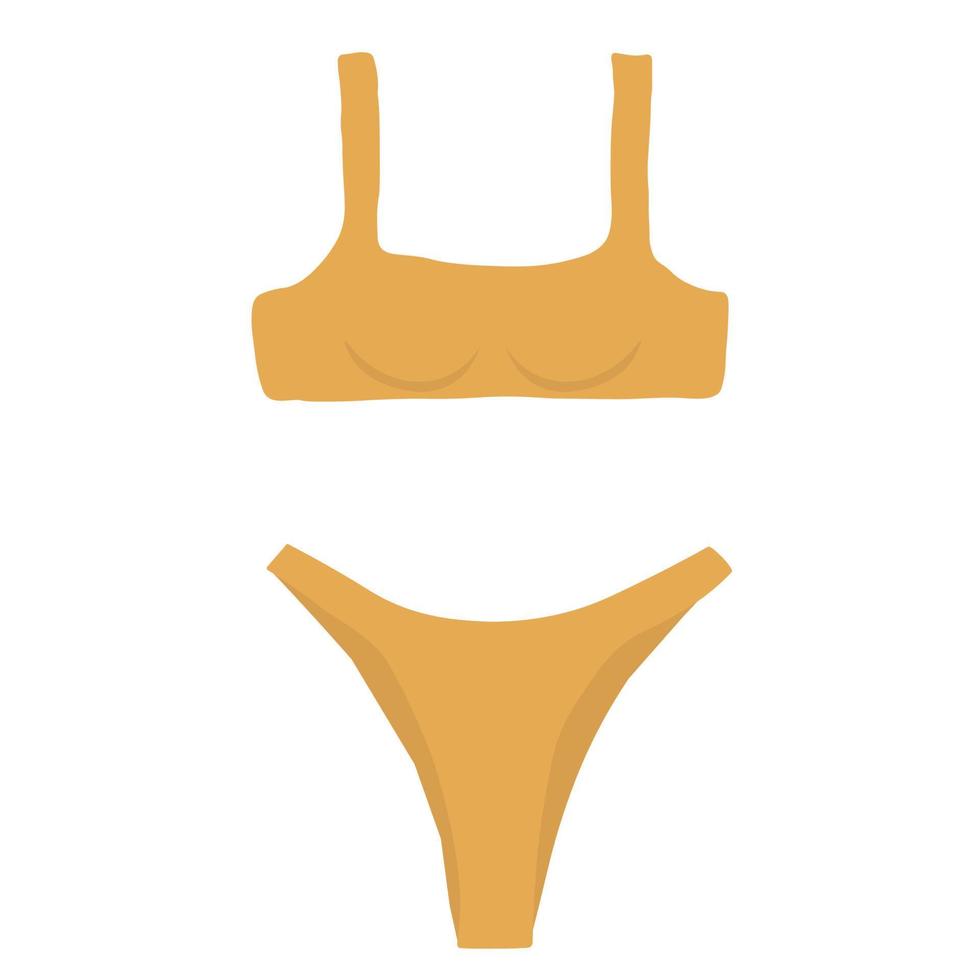 orange bikini swimsuit vector