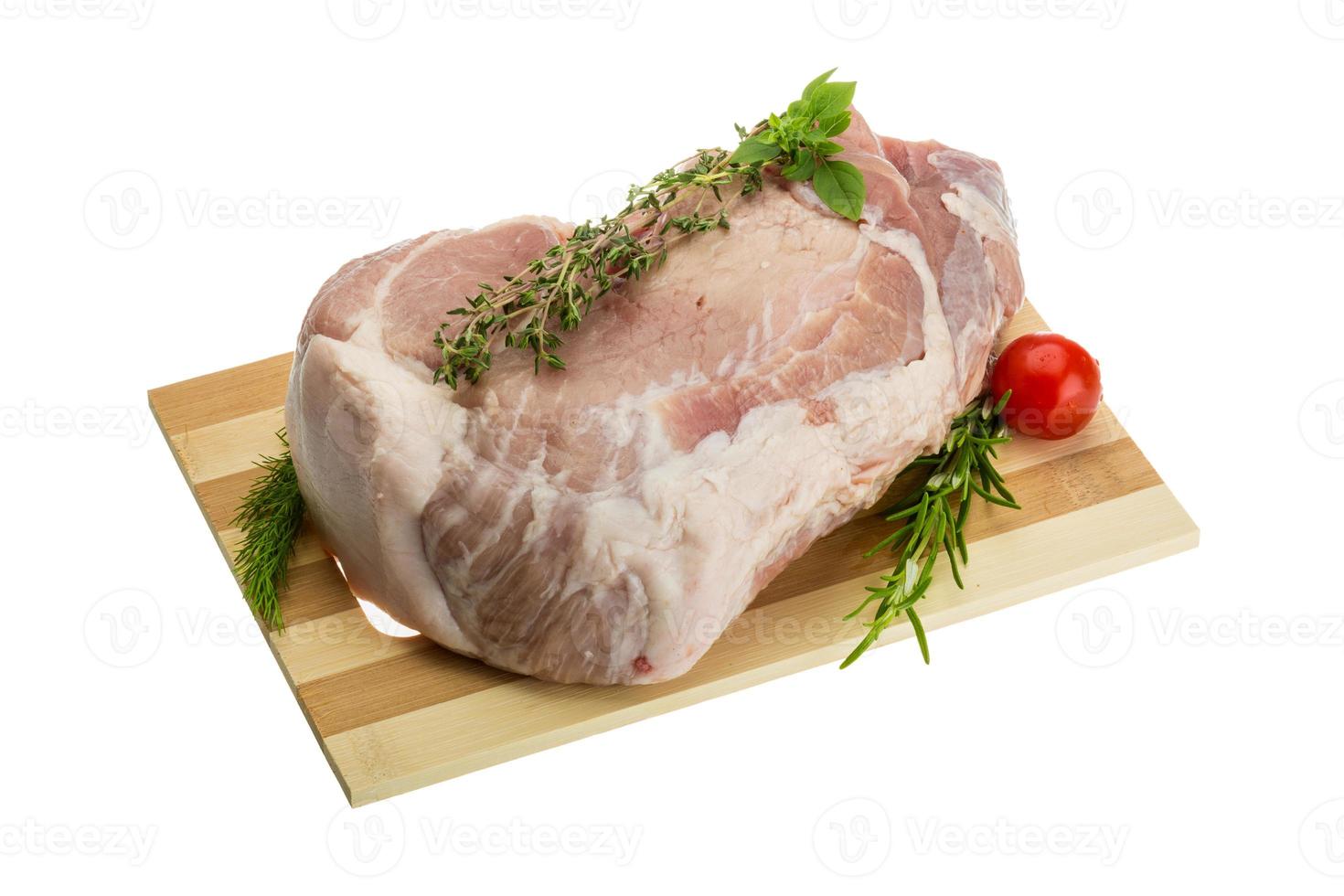 Raw pork meat photo