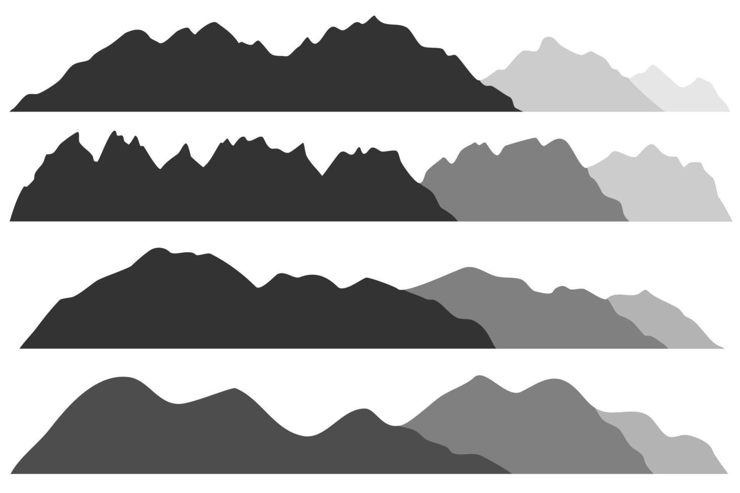 cresta de la montaña, paisaje de montaña vector