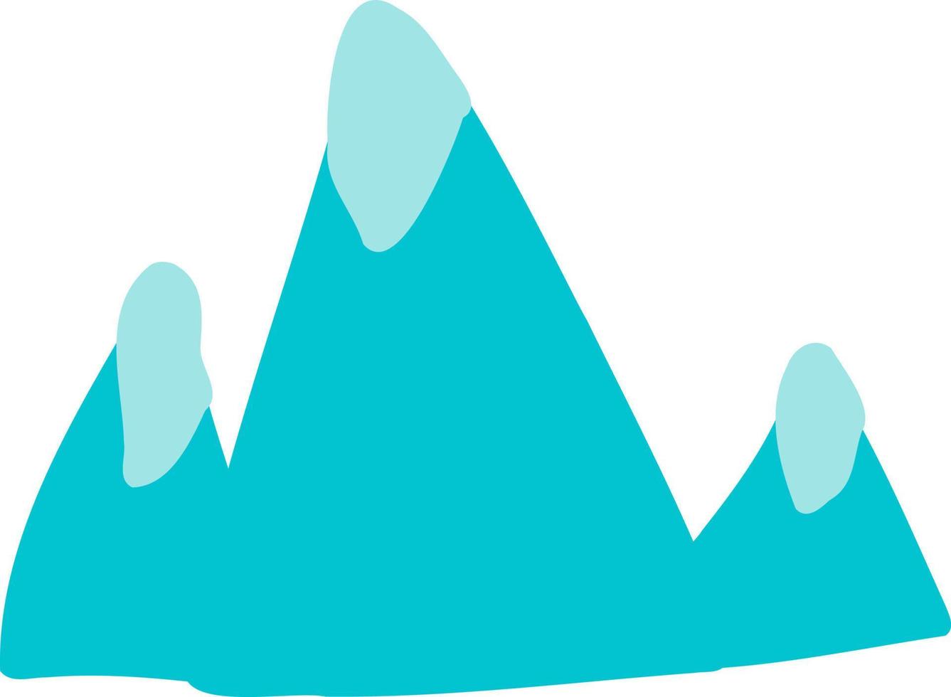 Mountains with snow. vector