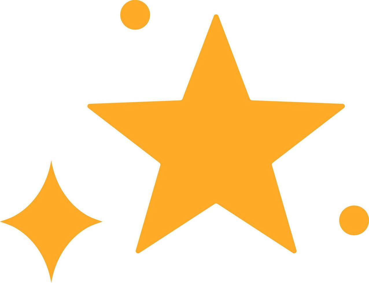 Yellow star, design element. vector