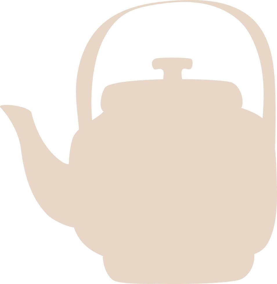 Silhouette of a teapot for brewing tea. vector