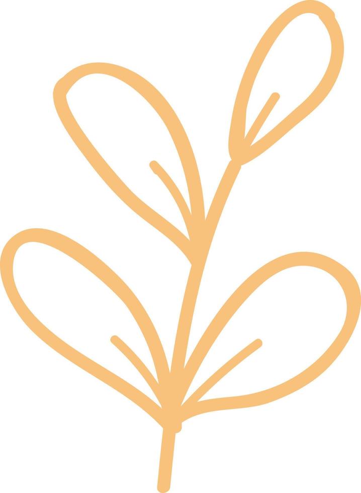 Floral elements, beige. vector