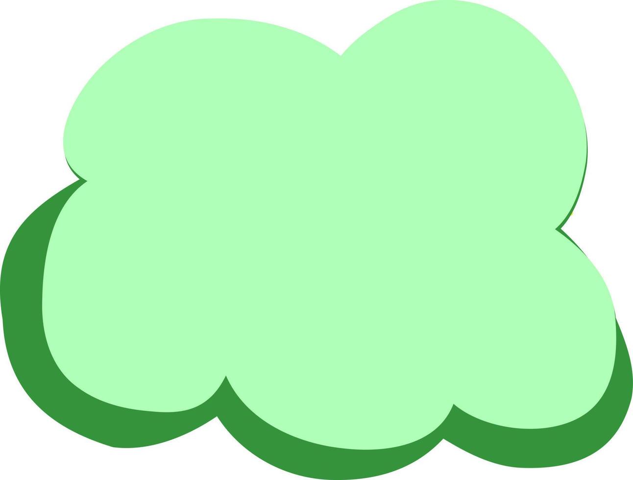 Volumetric light green cloud. vector