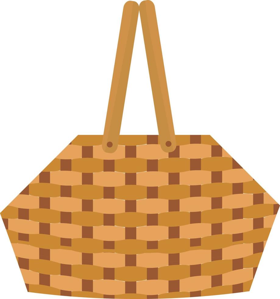 Baskets of various shapes, wicker. vector