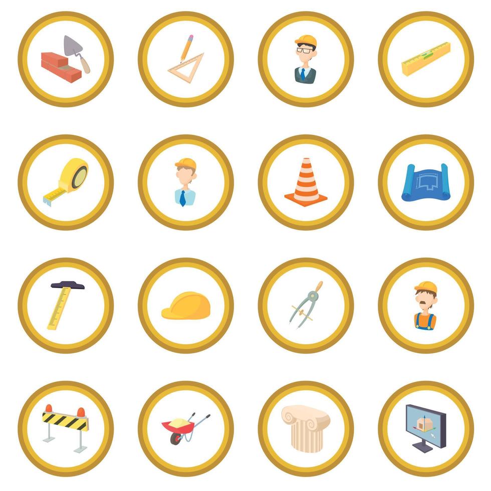 Repair and construction working tools icon circle vector