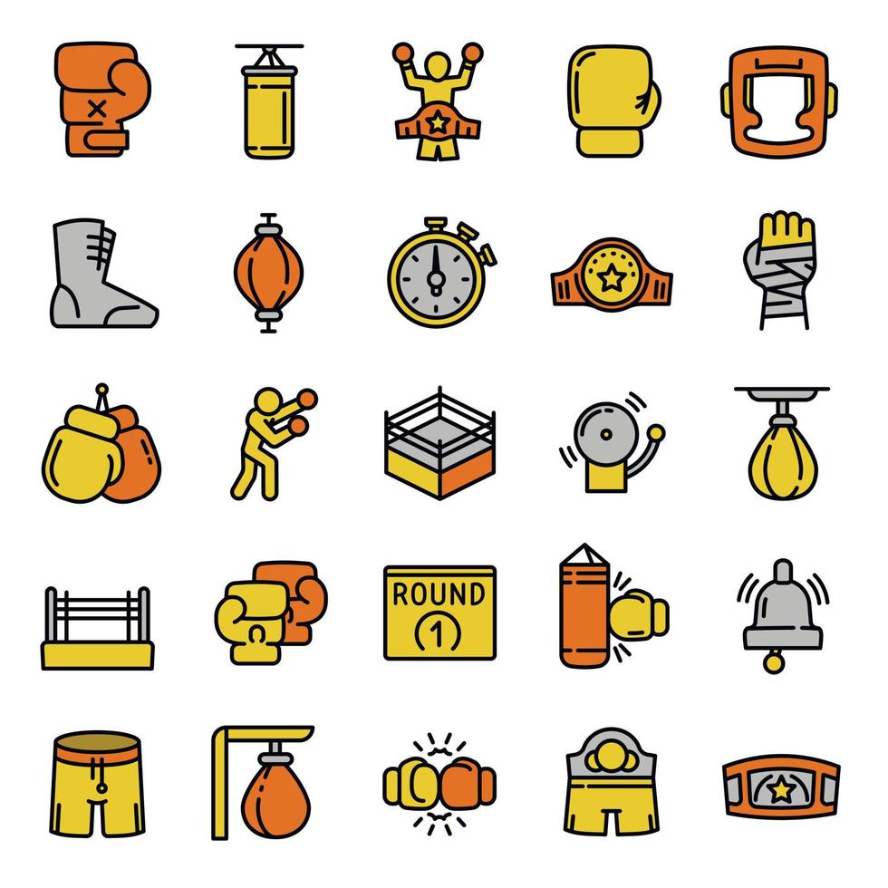 Boxing icon, outline style vector