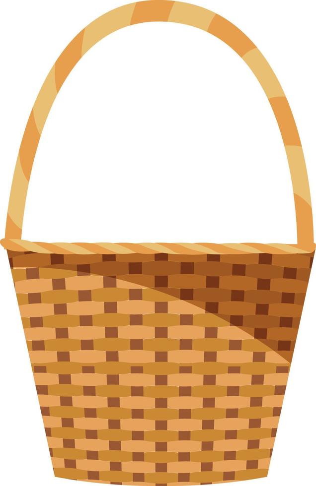 Baskets of various shapes, wicker. vector