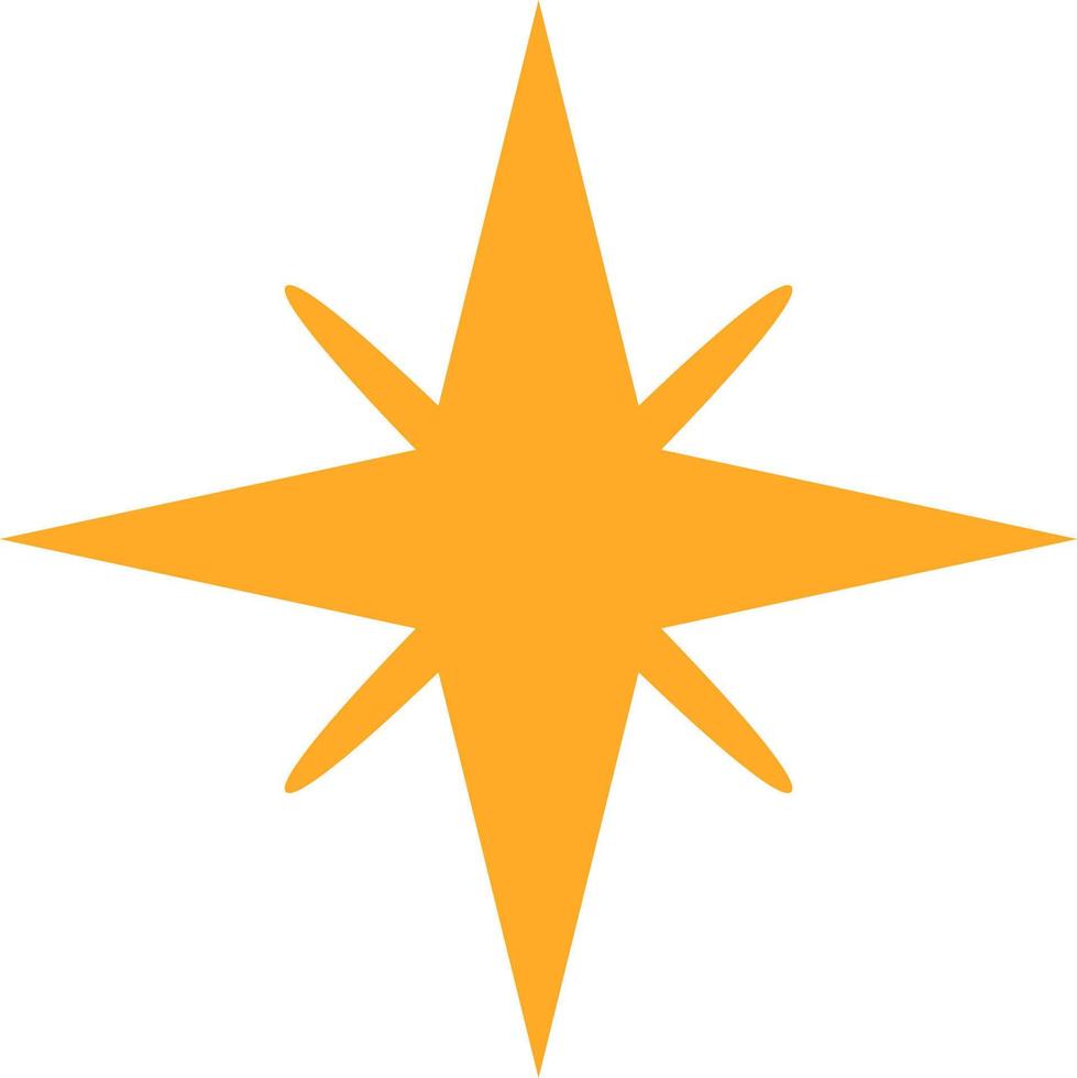 Yellow star, design element. vector