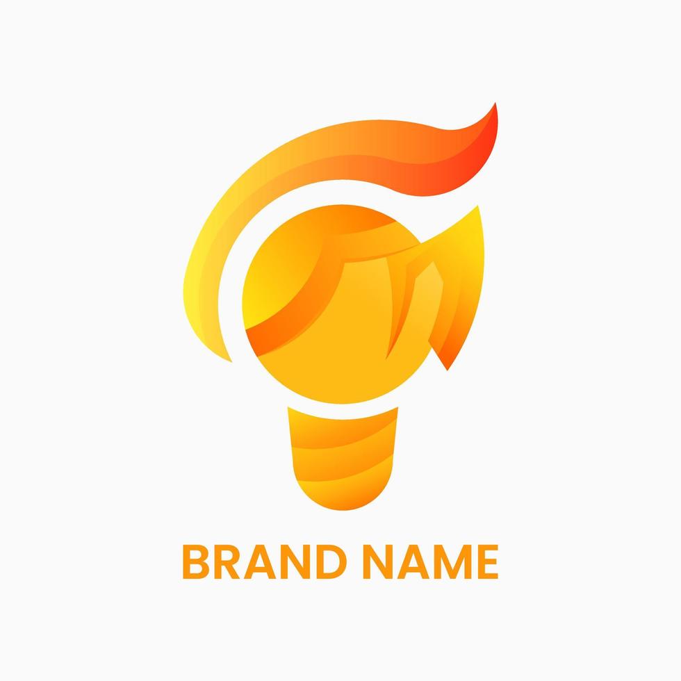 bulb spartan logo. gradient, modern and elegant. suitable for logos, icons, symbols and signs vector