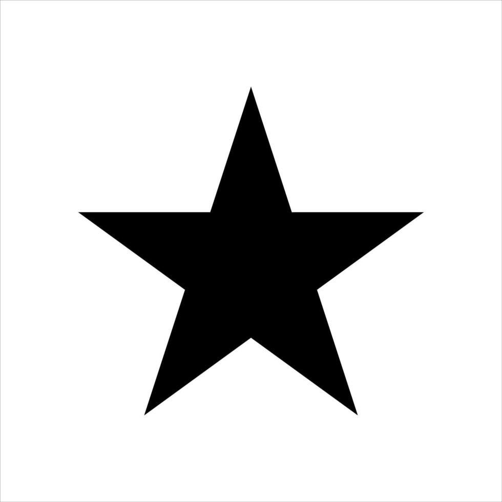 black star on white background vector