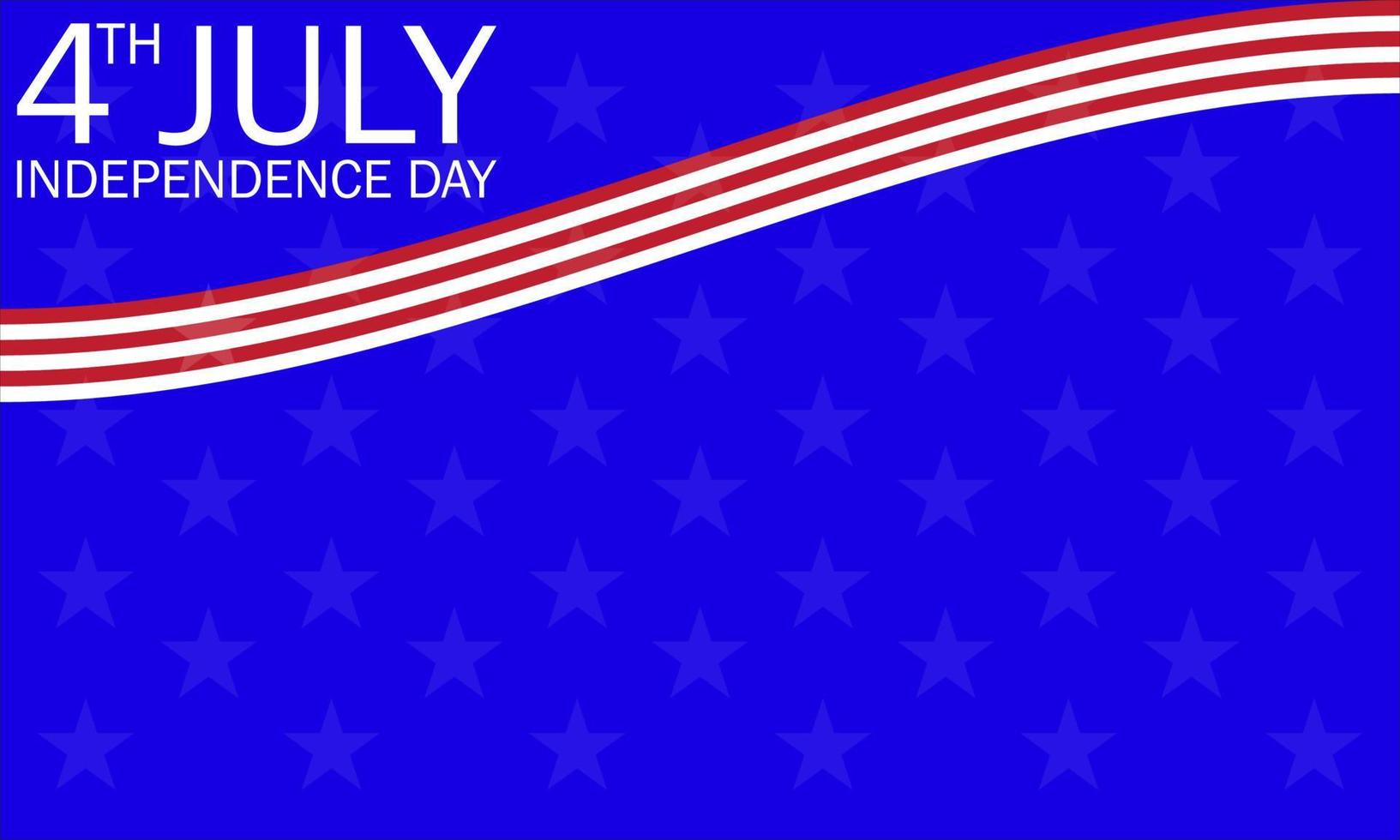 independence day anniversary illustration with copy space and starry blue background vector