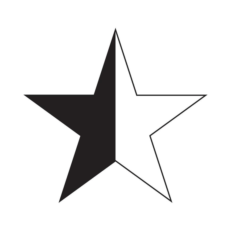 black and white star on a white background vector