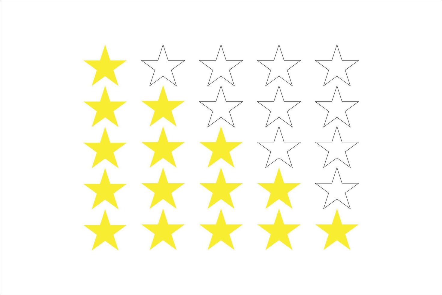 star indicator to show the rating vector