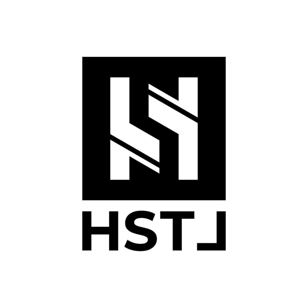 letra hstl en un logo vector