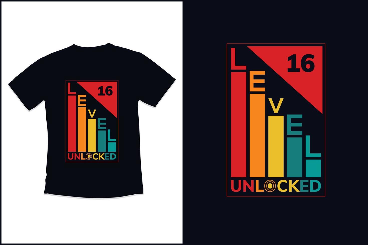 Birthday gaming vintage t shirt design with Level 5 Unlocked modern quotes typography t shirt design vector