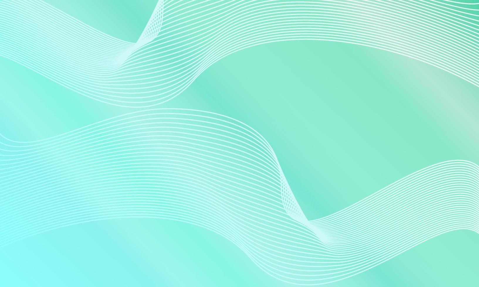 shining gradient abstract background with wave stripes pattern. suitable for wallpaper, banner or flyer. white, green and blue vector