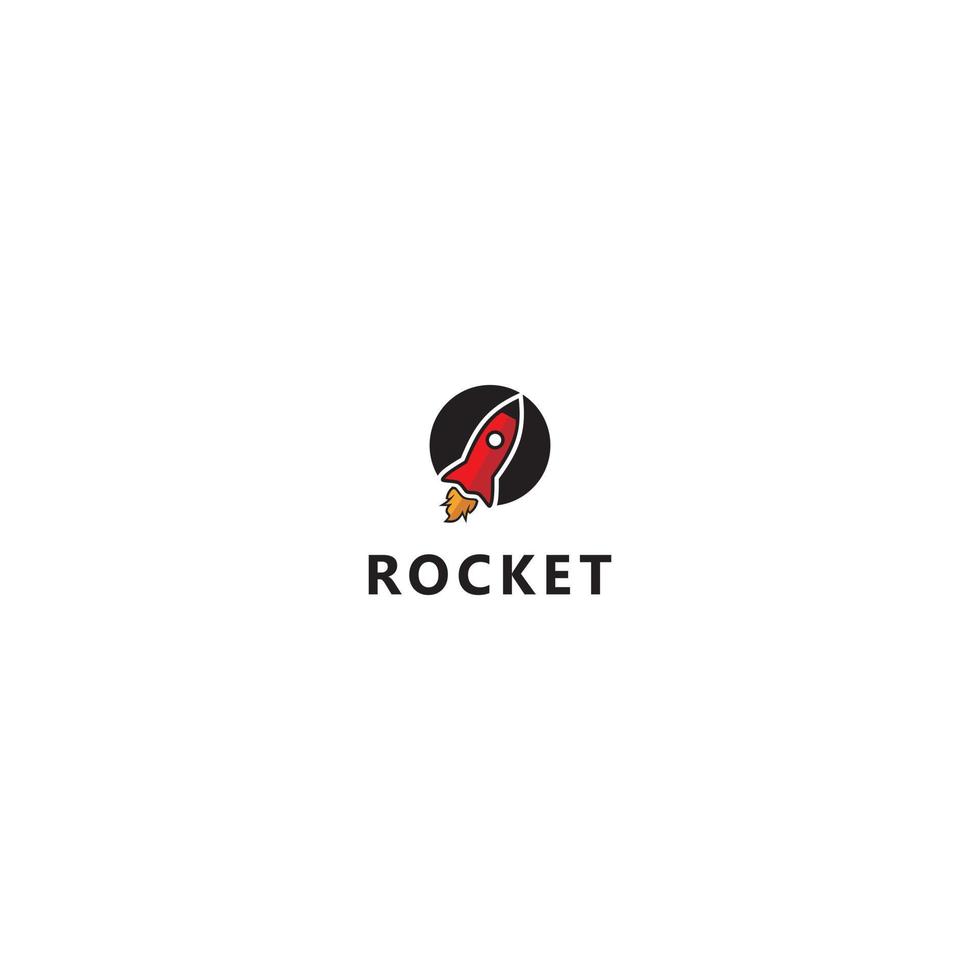 Creative design of a very elegant rocket logo vector