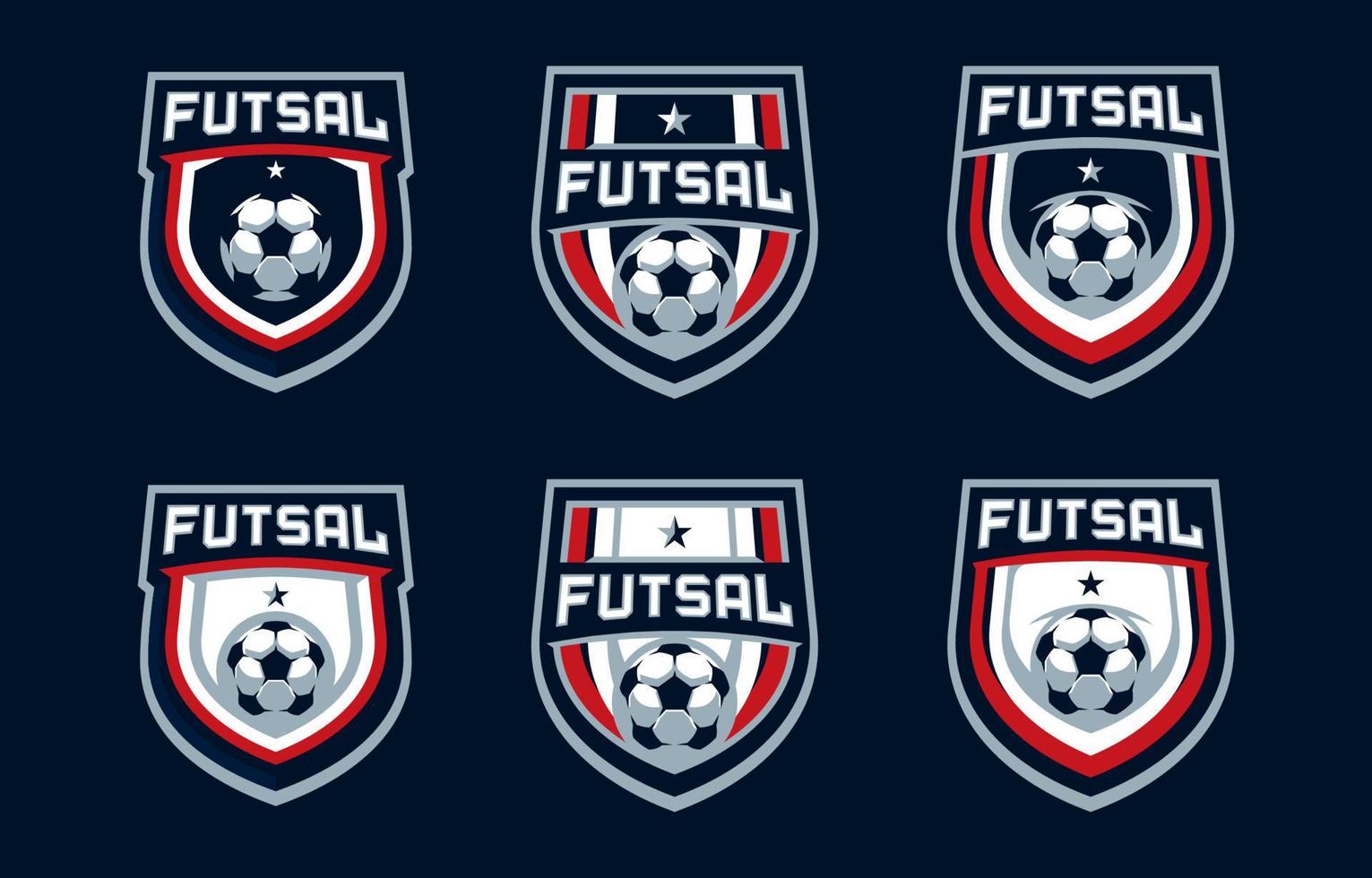 logotipos deportivos de fútbol sala vector