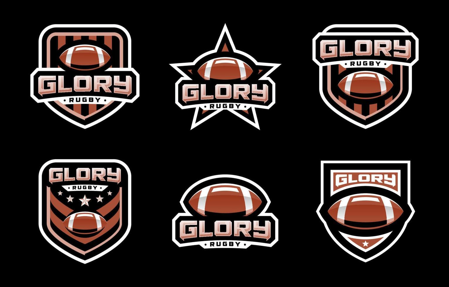 logos deportivos de rugby de gloria vector