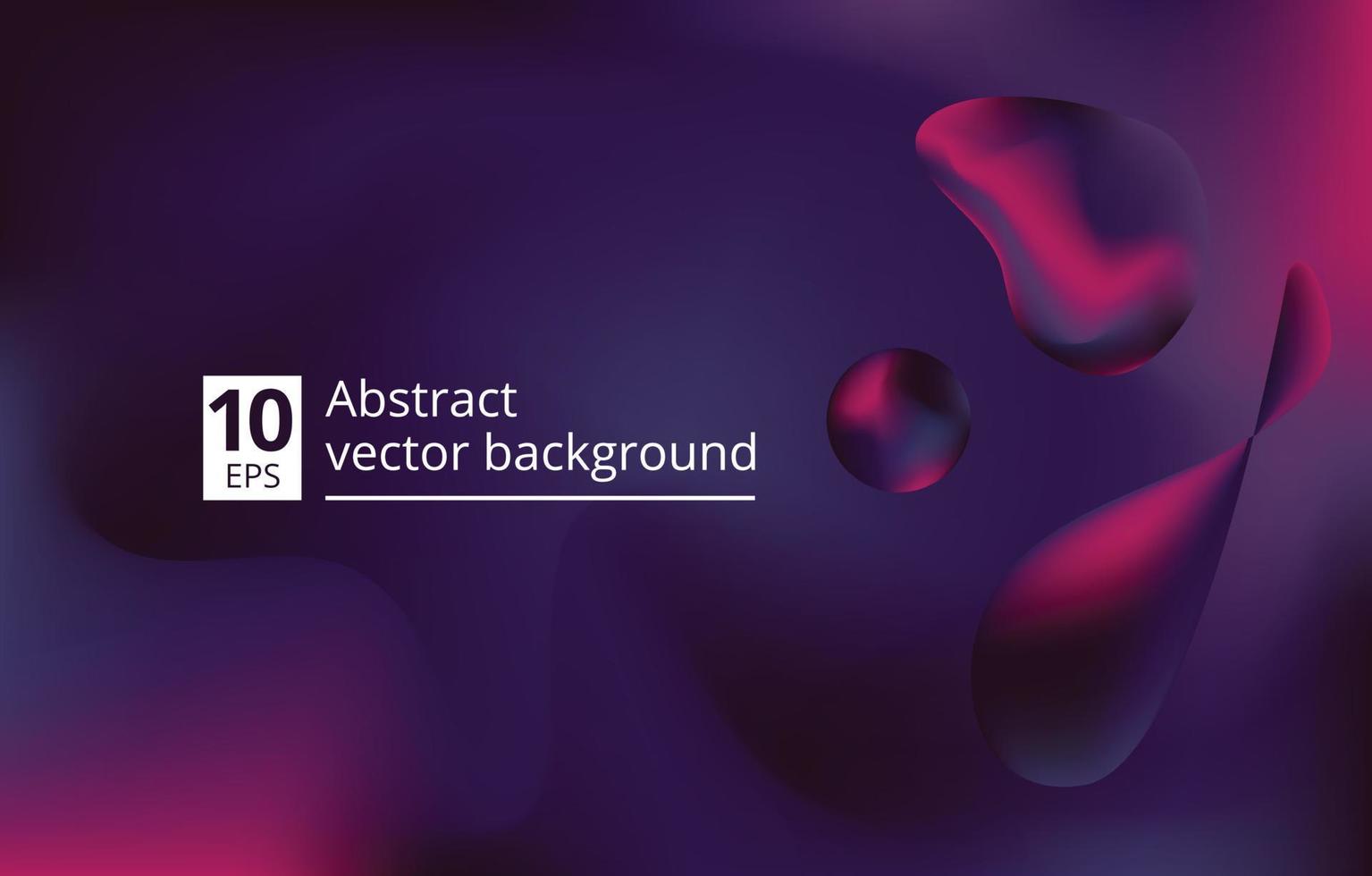 Abstract blurred gradient background with liquid shape. Trendy minimal backdrop. Vector illustration