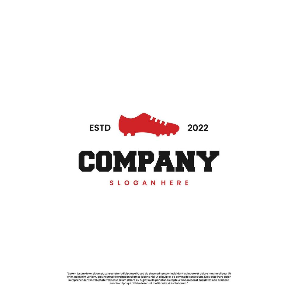 diseño de logotipo de zapatos de fútbol vintage vector