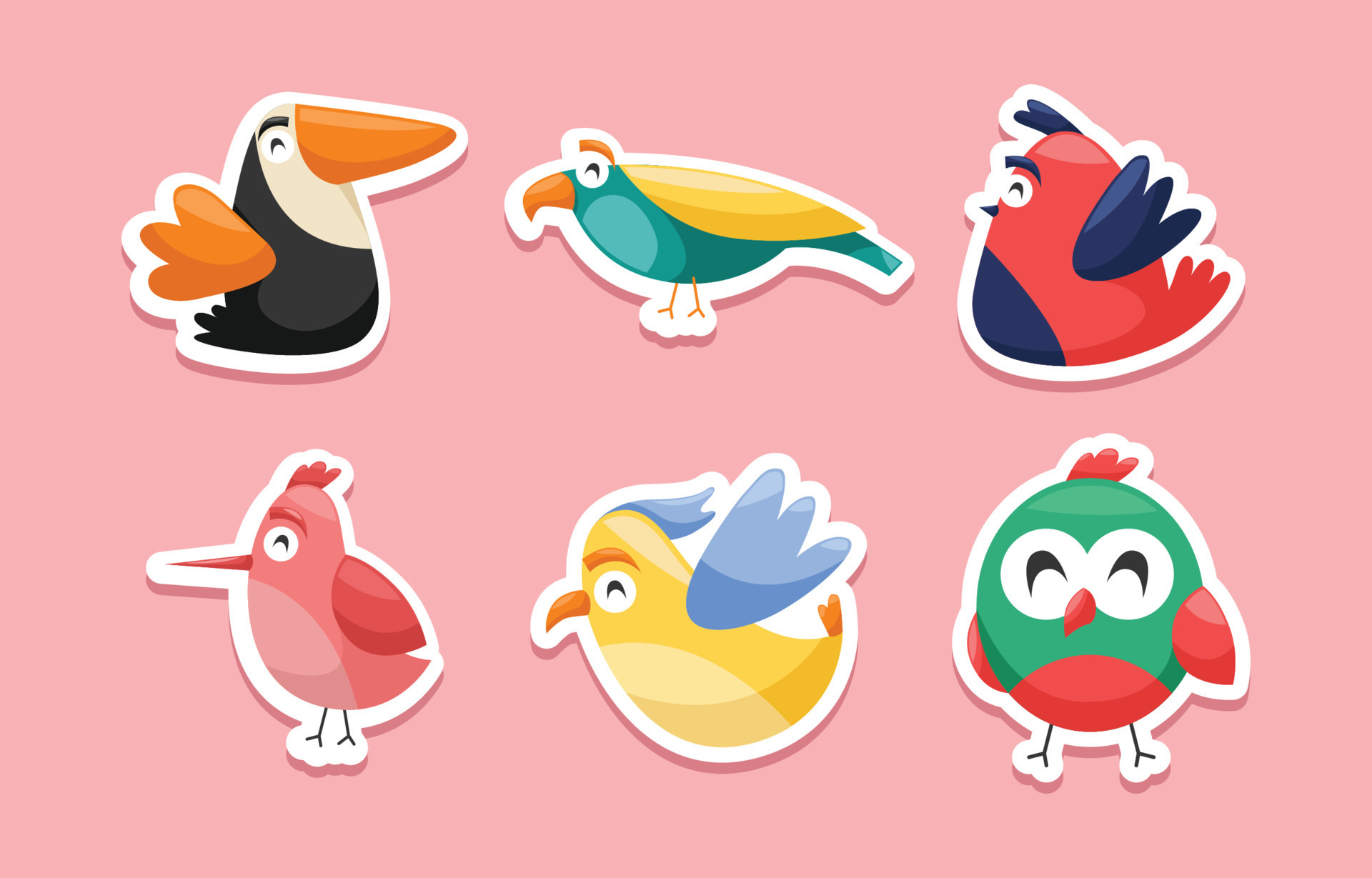 Set Of Cute Birds Sticker 8892056 Vector Art at Vecteezy Set Of Cute Birds Sticker 8892056 Vector Art at Vecteezy