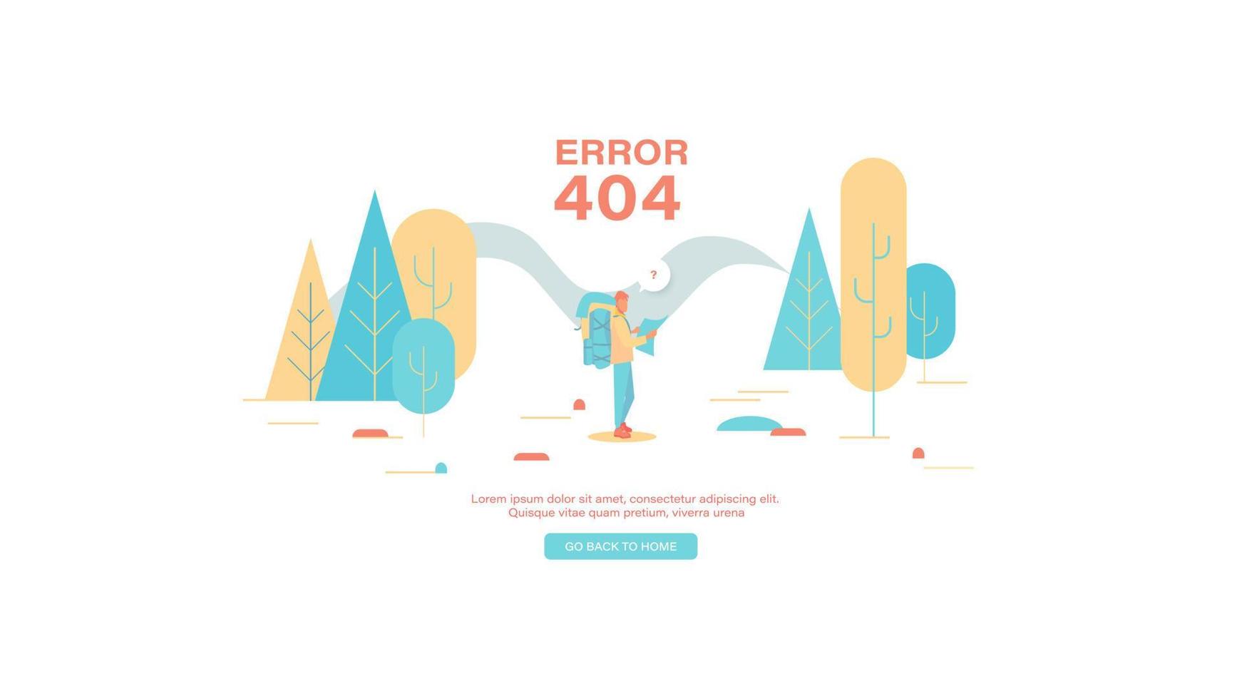 Error 404 page not found illustration vector