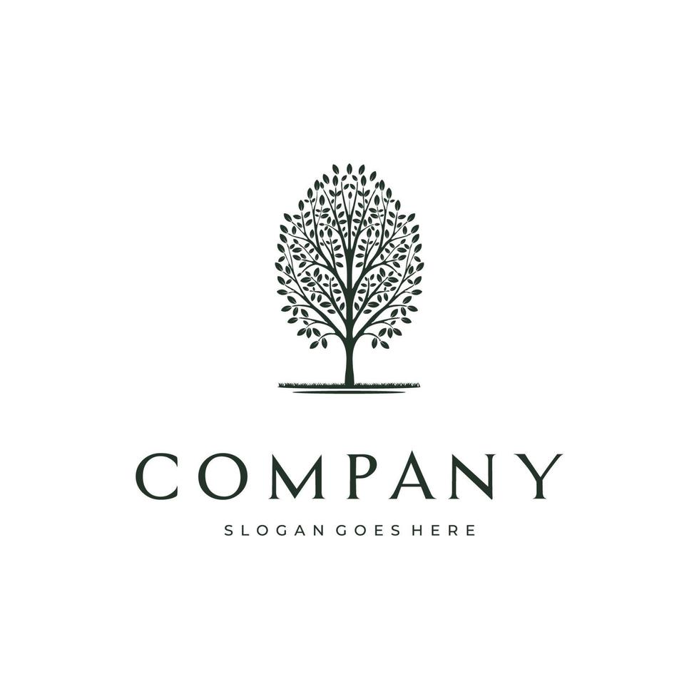 tree service logo design retro vintage vector