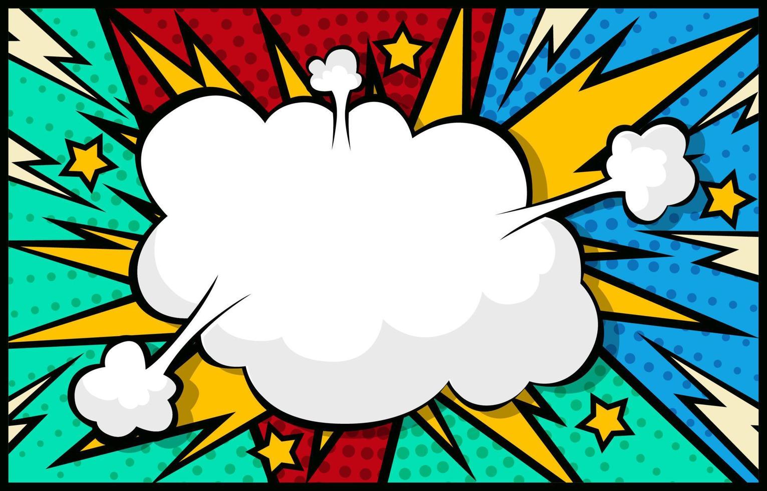 Pop Art Comic Doodle Colorful  Speech Bubble Background vector