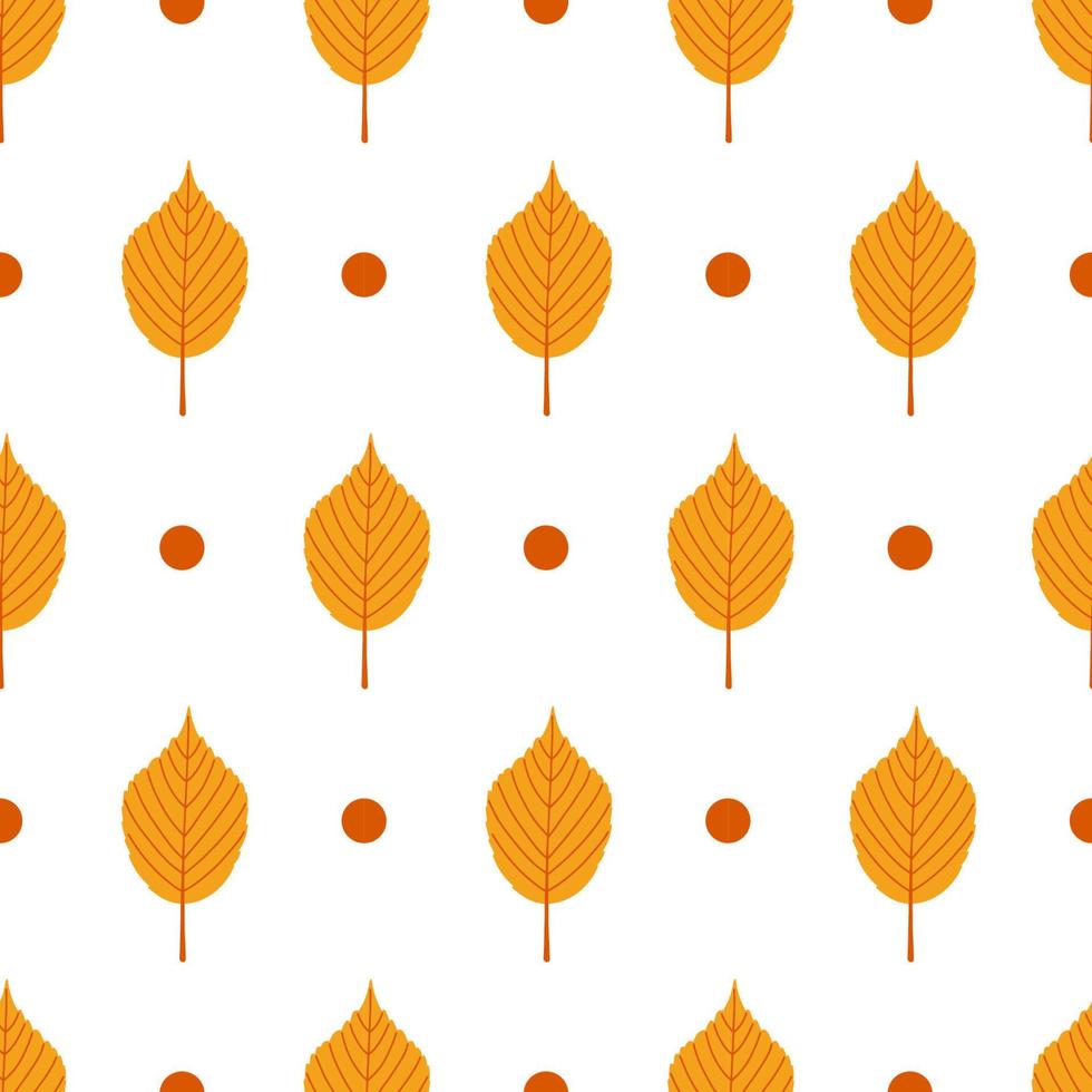 Autumn leaf seamless pattern vector simple leaves illustration