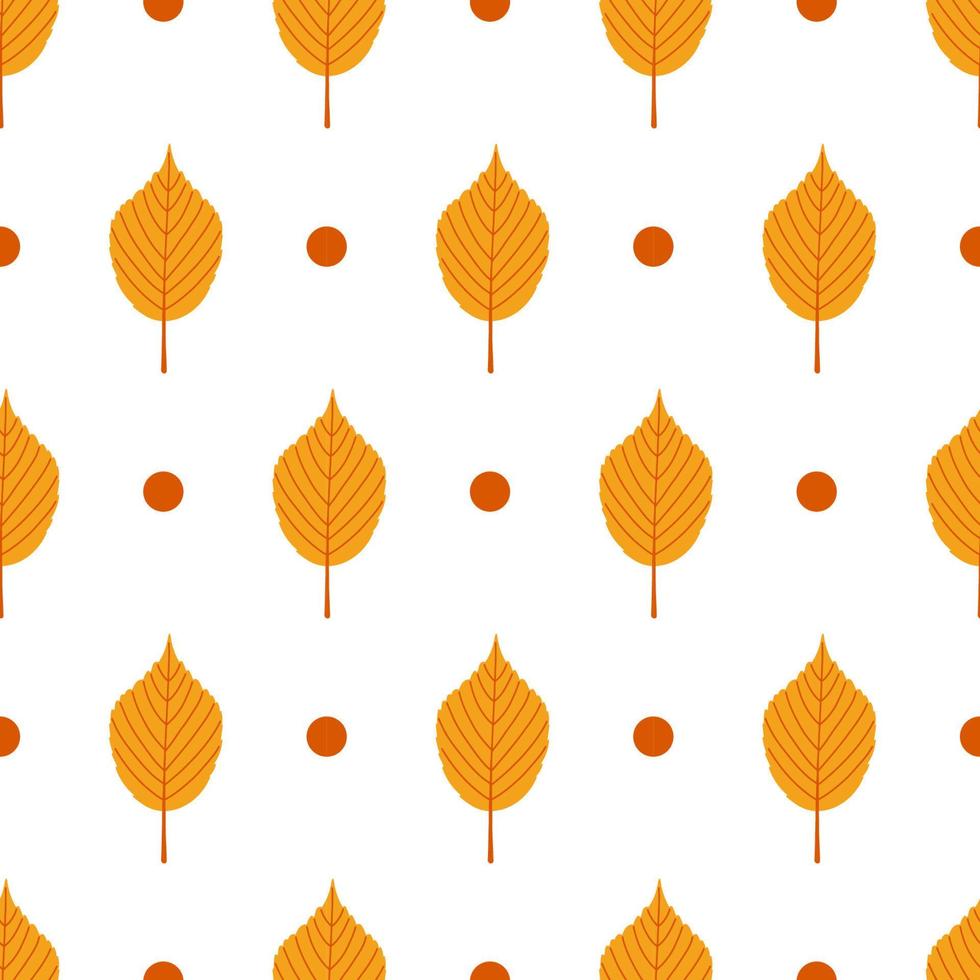 Autumn leaf seamless pattern vector simple leaves illustration