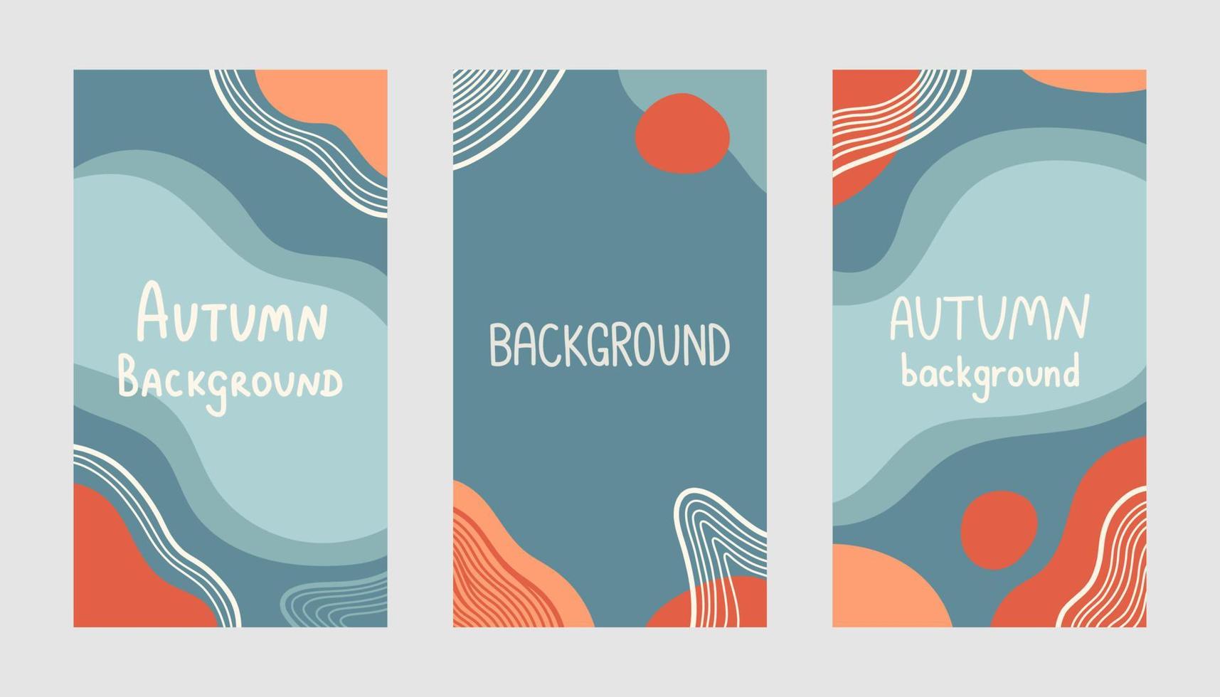 Autumn colors flat design vector background fall illustration