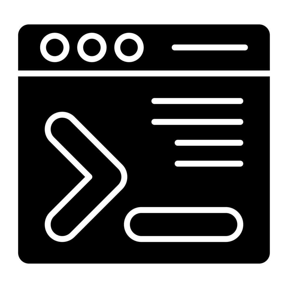 Command Line Glyph Icon vector