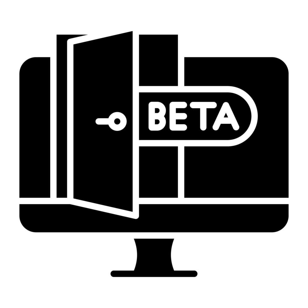 Beta Glyph Icon vector