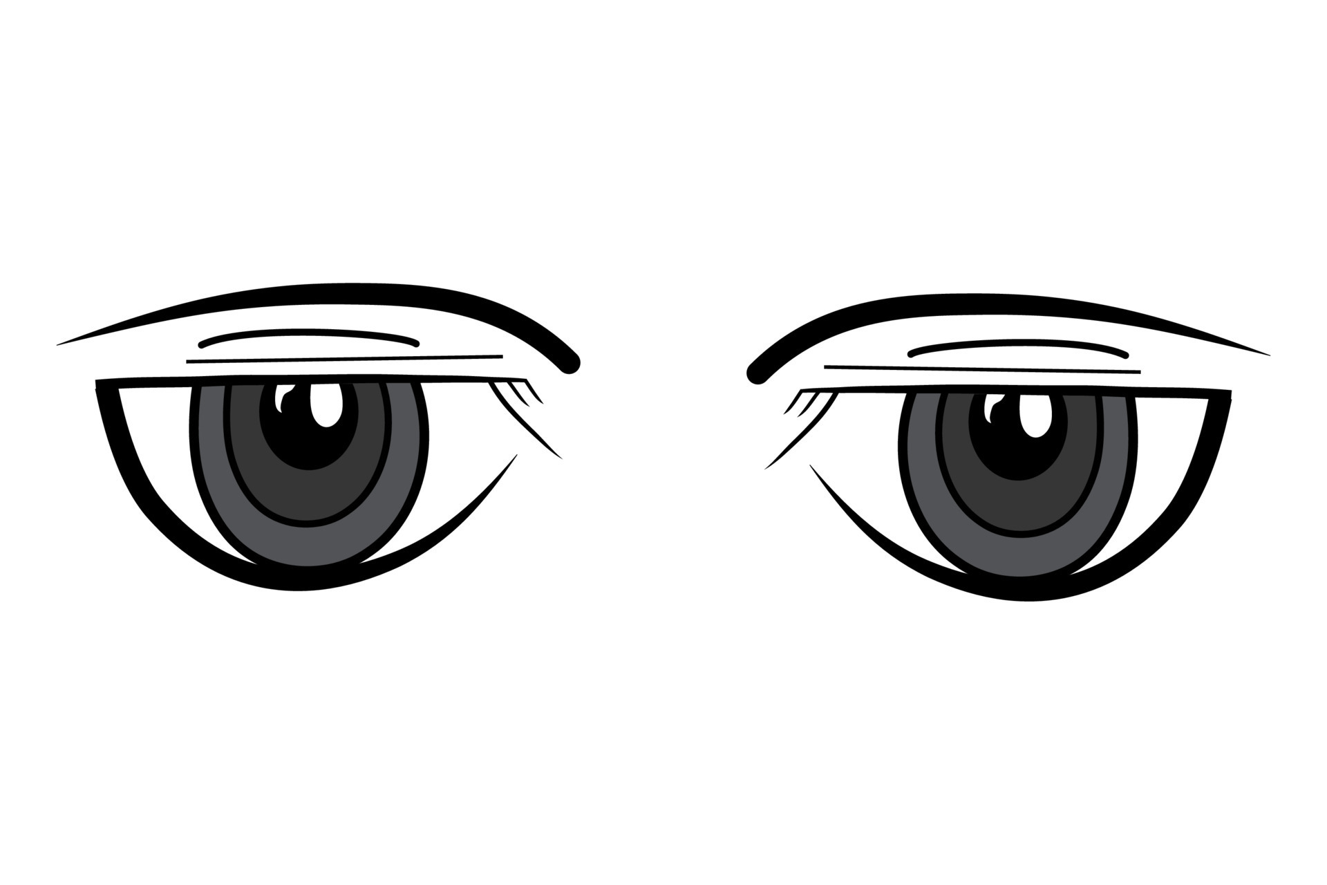 How To Draw Female Anime Eyes  Front View