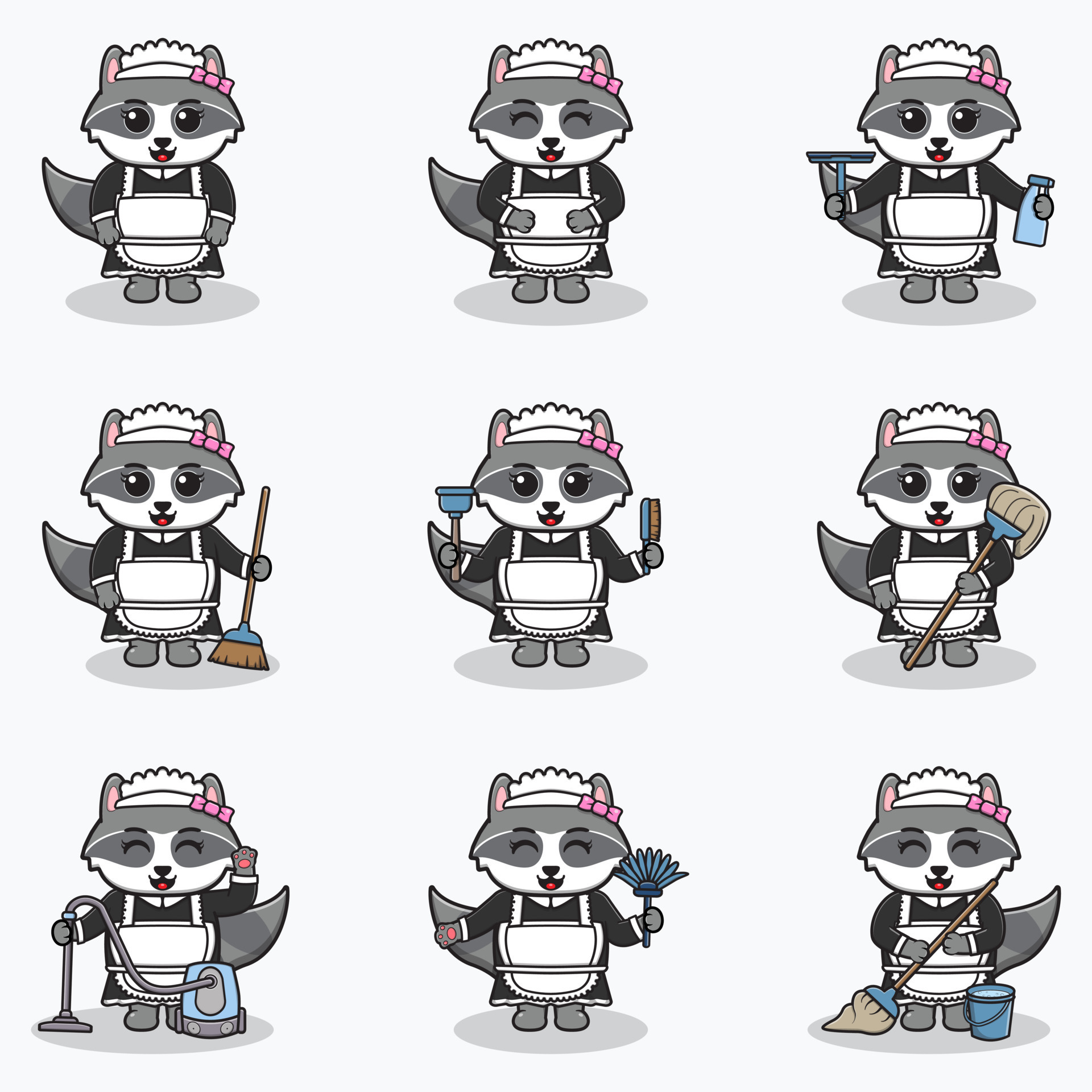 Raccoon stickers Vectors & Illustrations for Free Download