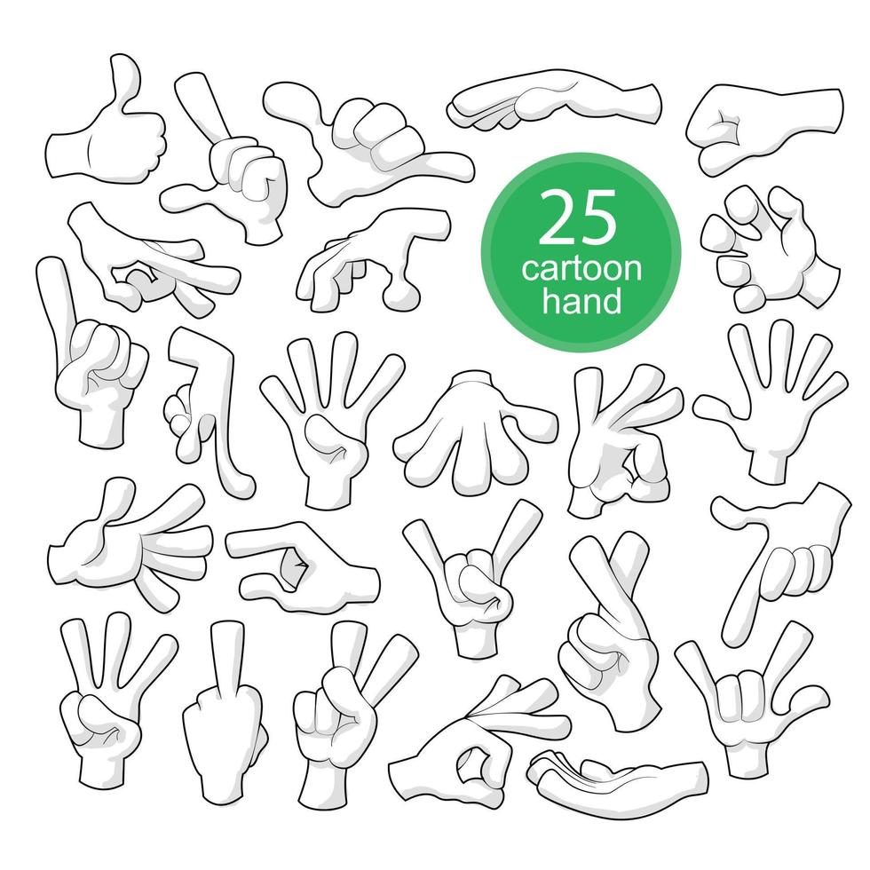 Comics Cartoon Hands vector