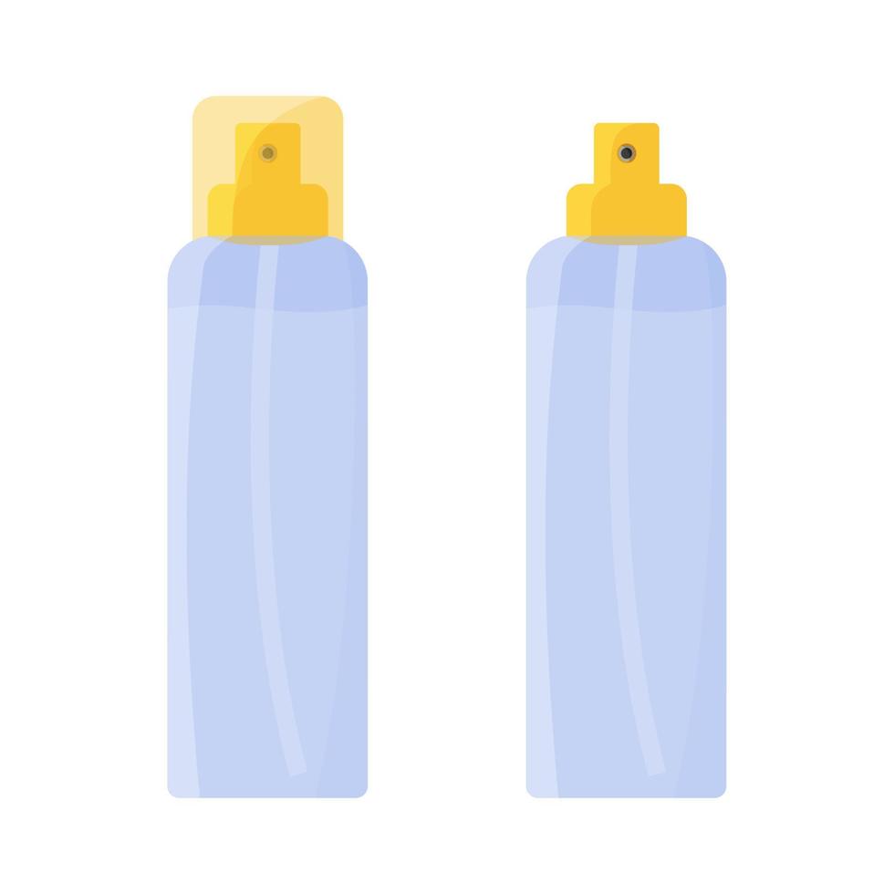 Cosmetic spray isolated. Flat vector illustration of spray bottle on white background. Packaging for beauty product