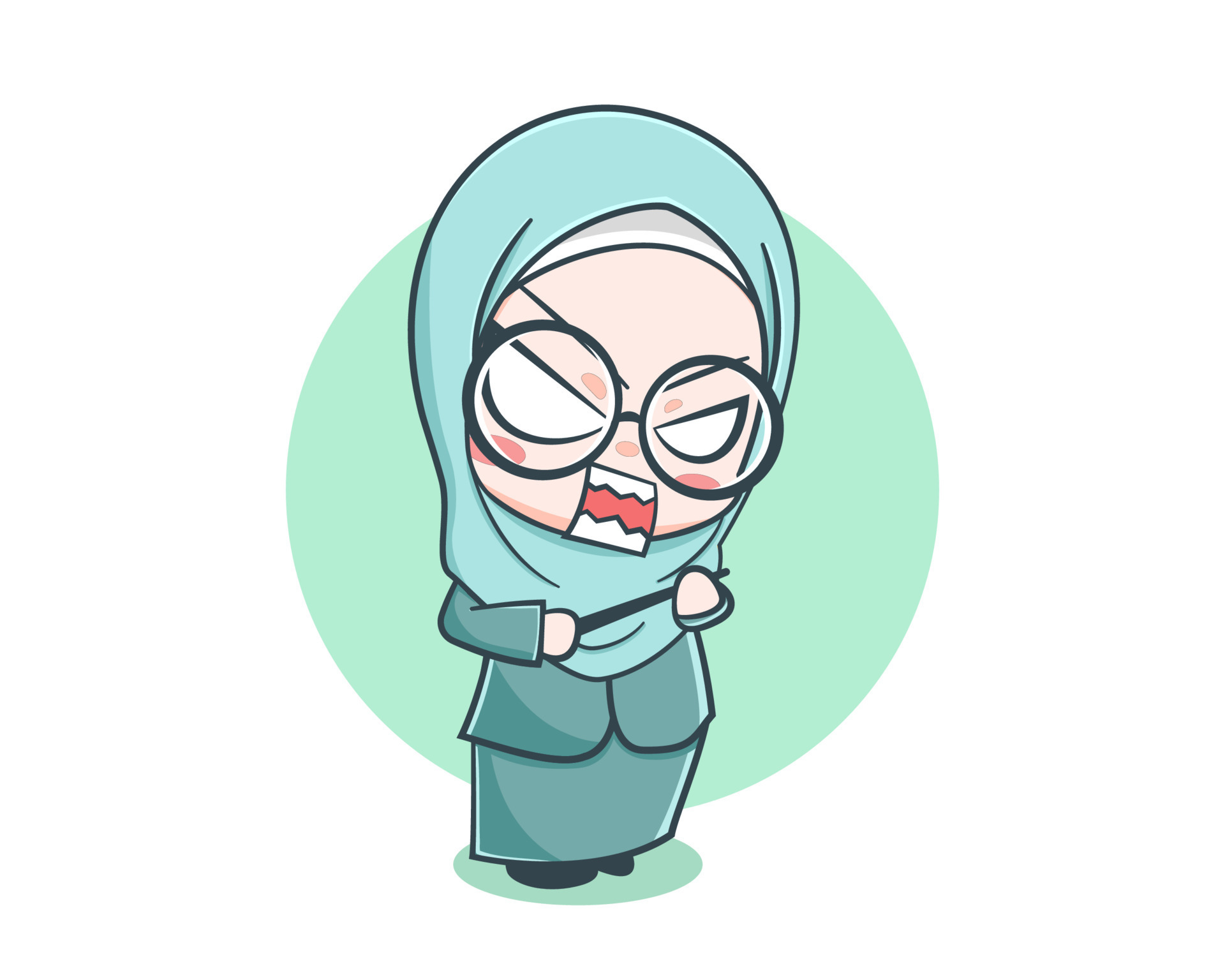 Cute female muslim teacher with angry expression cartoon character 8893383 Vector Art at Vecteezy Cute female muslim teacher with angry expression cartoon character 8893383 Vector Art at Vecteezy