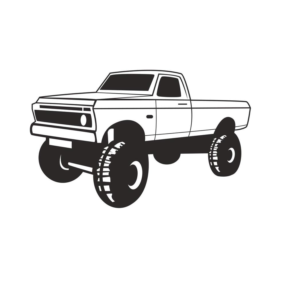 pickup car illustration vector