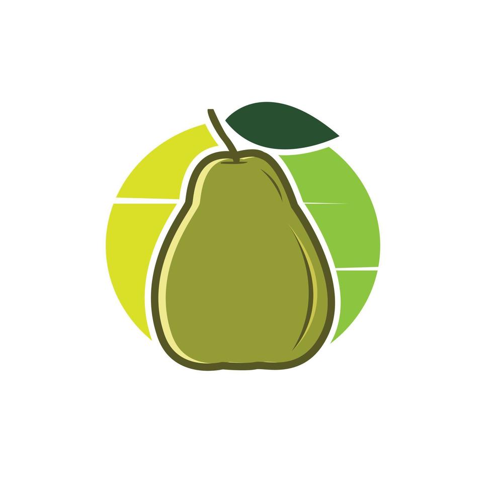 fresh pear logo illustration vector