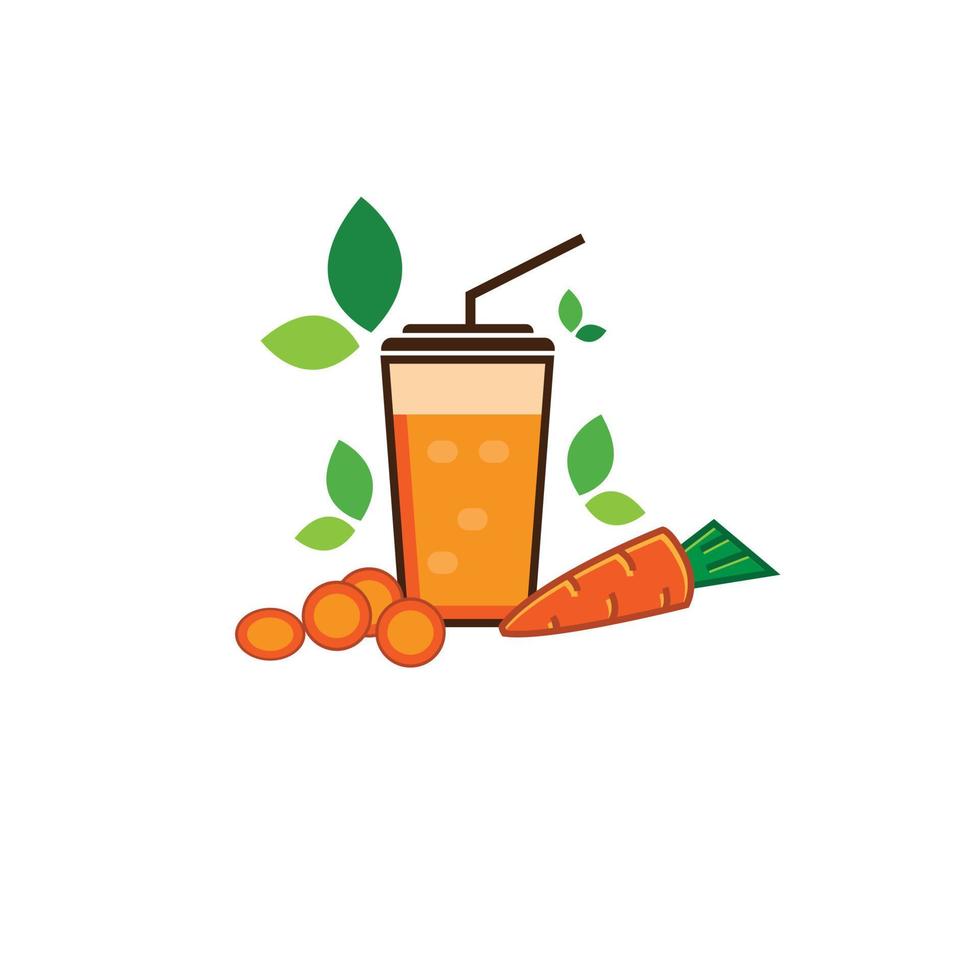 carrot juice illustration vector